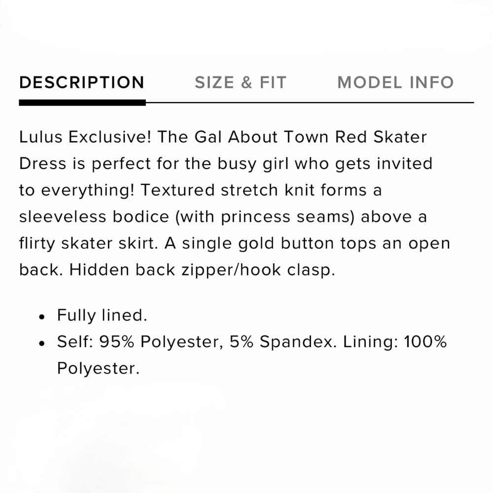 Red [Lulu's] Skater <Girl About Town> NWT Cute Mini Dress + Cut Out Back | Small - Picture 5 of 16